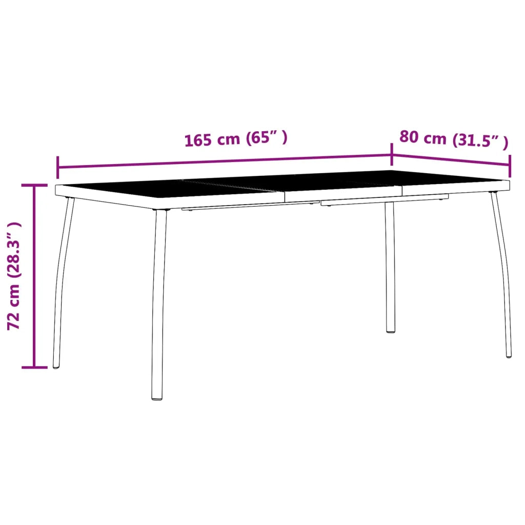 Set di Mobili da Esterno 7 pcs Antracite Ferro e Acciaio 3422898
