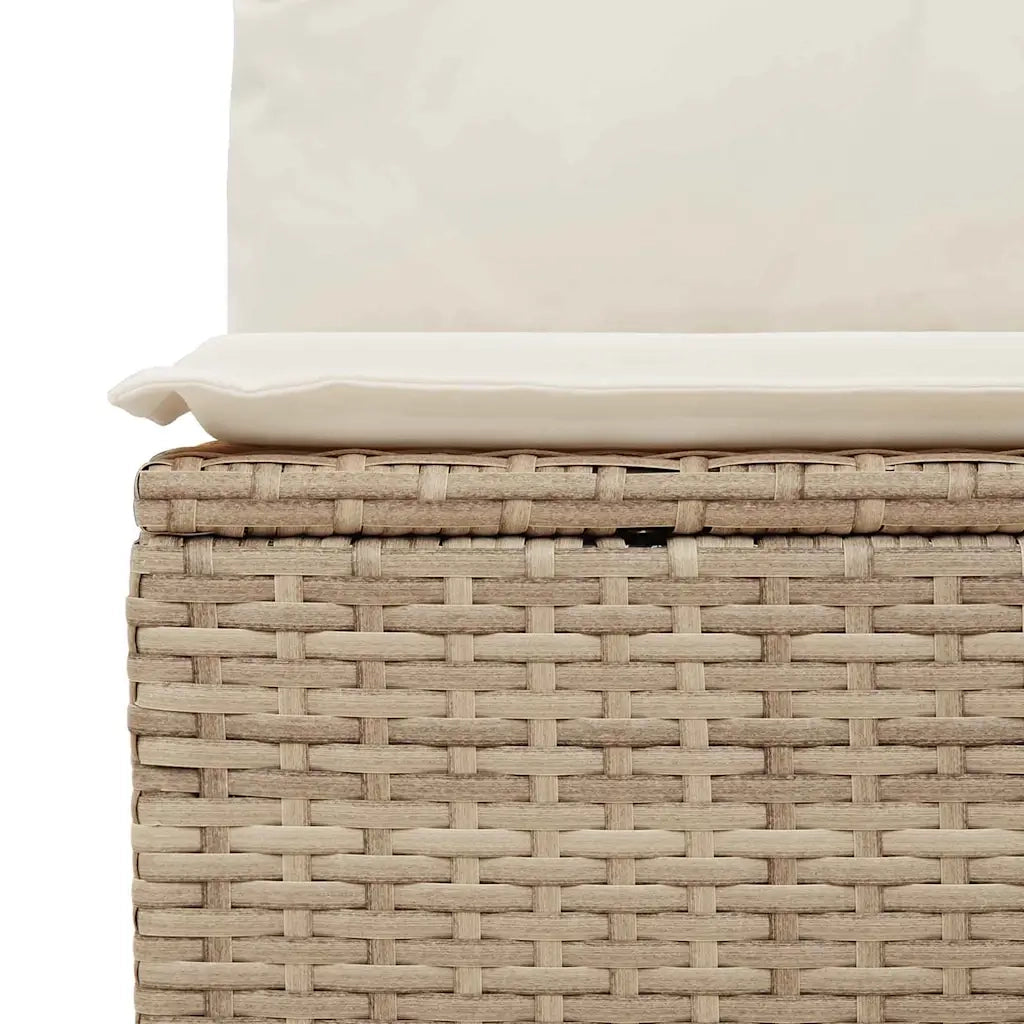 Set Divano da Giardino con cuscino 5 pcs Beige Poly Rattan 3360192