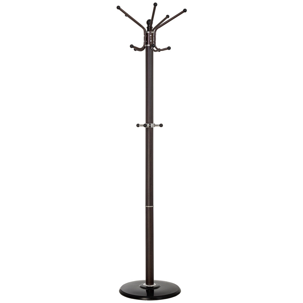 Perchero de metal marron con 5 ganchos D36x174h cm