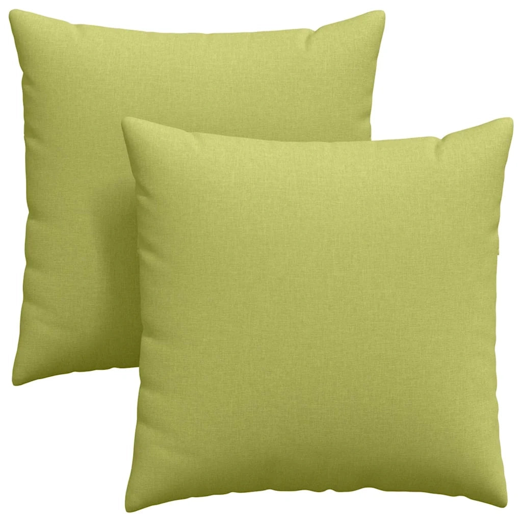 Cuscini da Divano 2 pz | Cuscini per sedie Verde chiaro 60 x 60 cm Tessuto