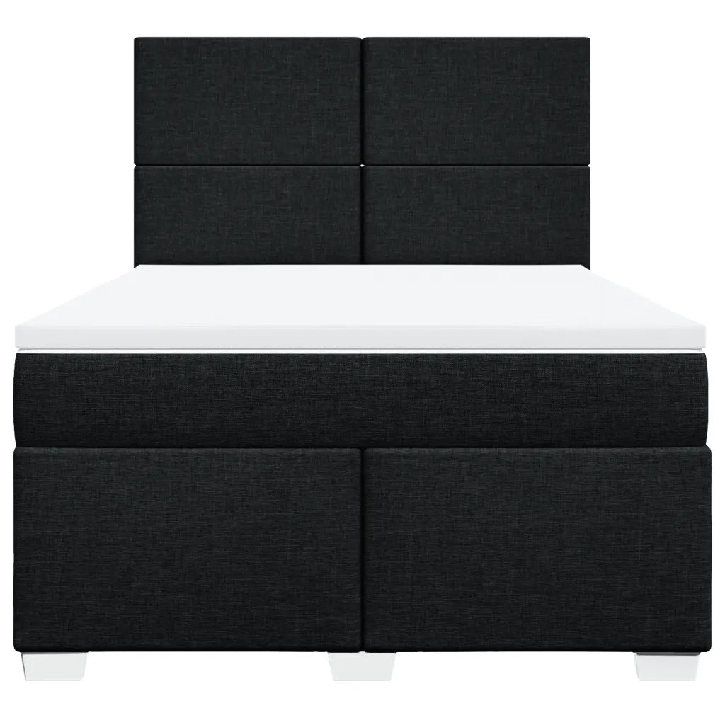 Giroletto a Molle con Materasso Nero 160x200 cm in Tessuto 3290534