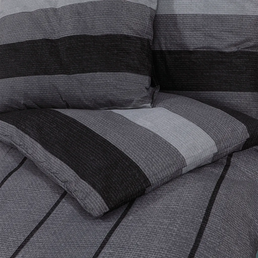 Set Copripiumino Grigio Scuro 260x240 cm in Cotone 136423