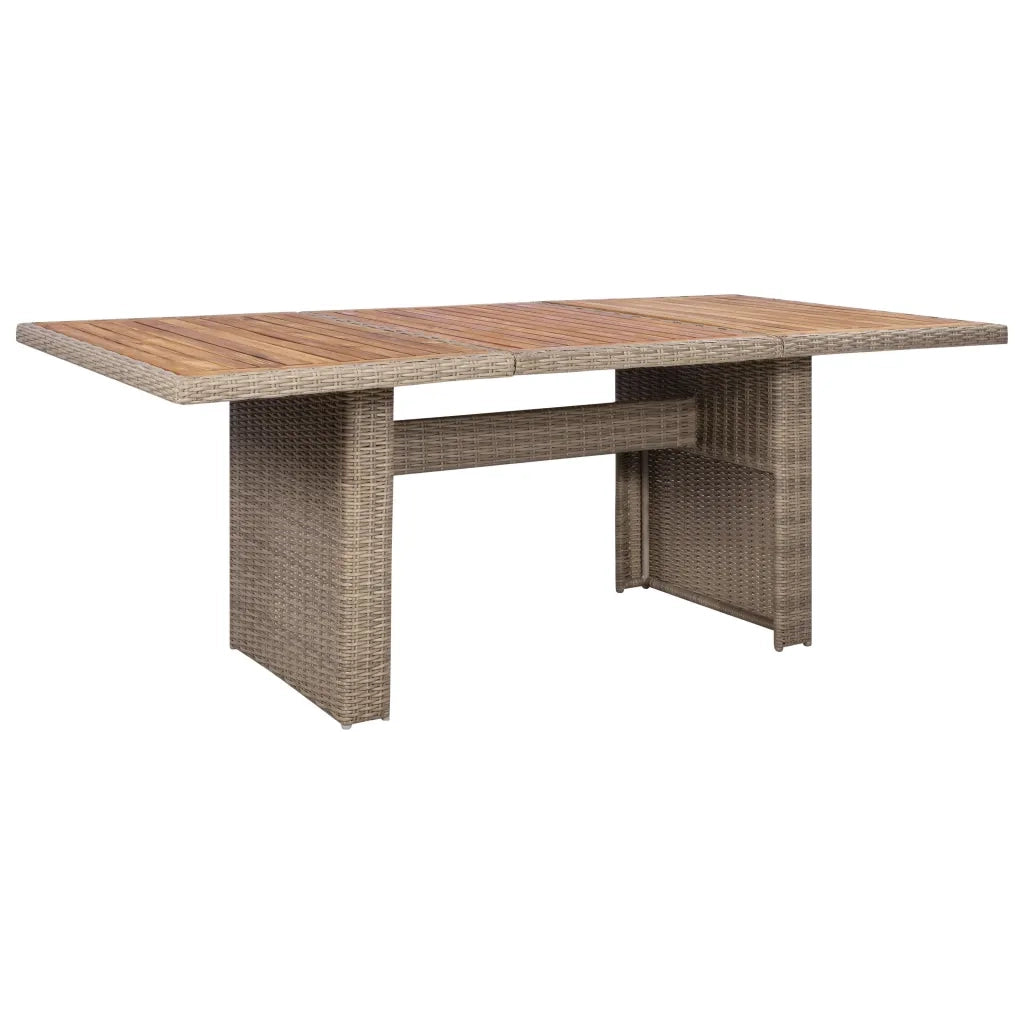 Set da Pranzo da Giardino 9 pz con Cuscini in Polyrattan 3057815