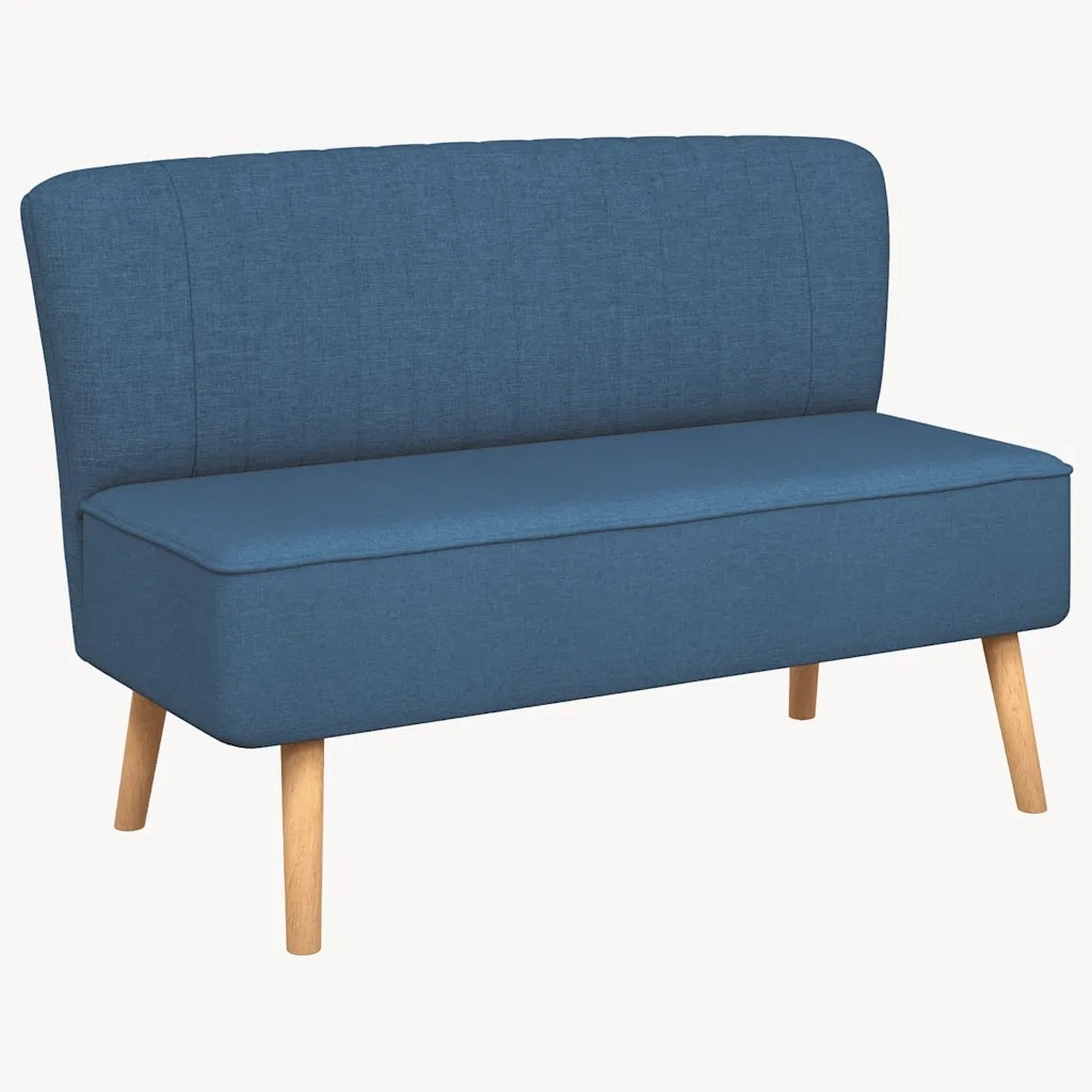 Divano in Tessuto 117x55,5x77 cm Blu 244072