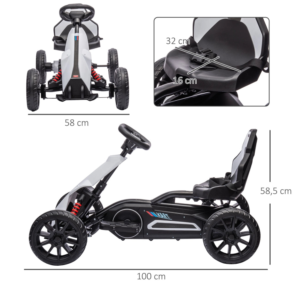 Auto elettrica per bambini 12V ¨C Zephmum ¨C Bianco