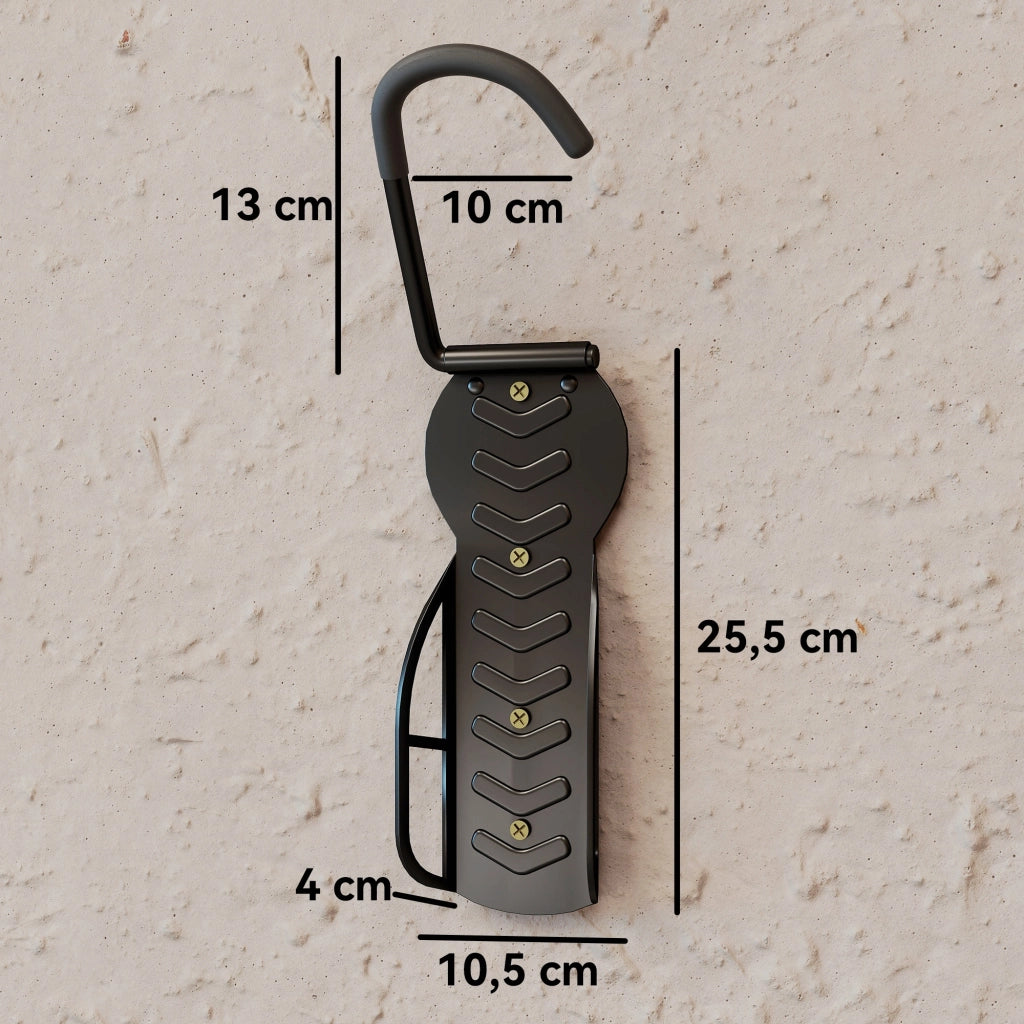 Portabiciclette a parete pieghevole 4 pezzi ¨C Zephmum ¨C Nero