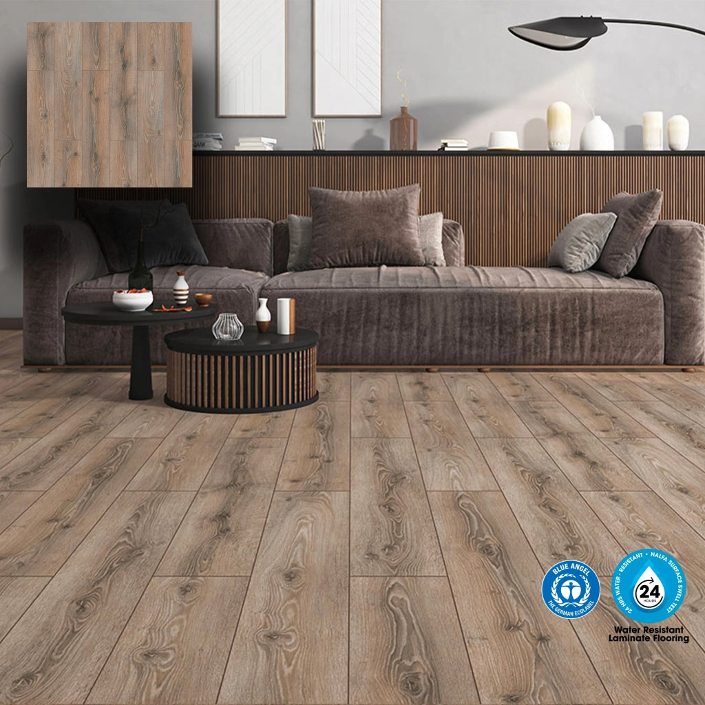 Pavimento in laminato 8mm AC4 Click bisell. Spazz. a registro NORMANDY 193x1205 HYDRO 24H (prezzo al m²)