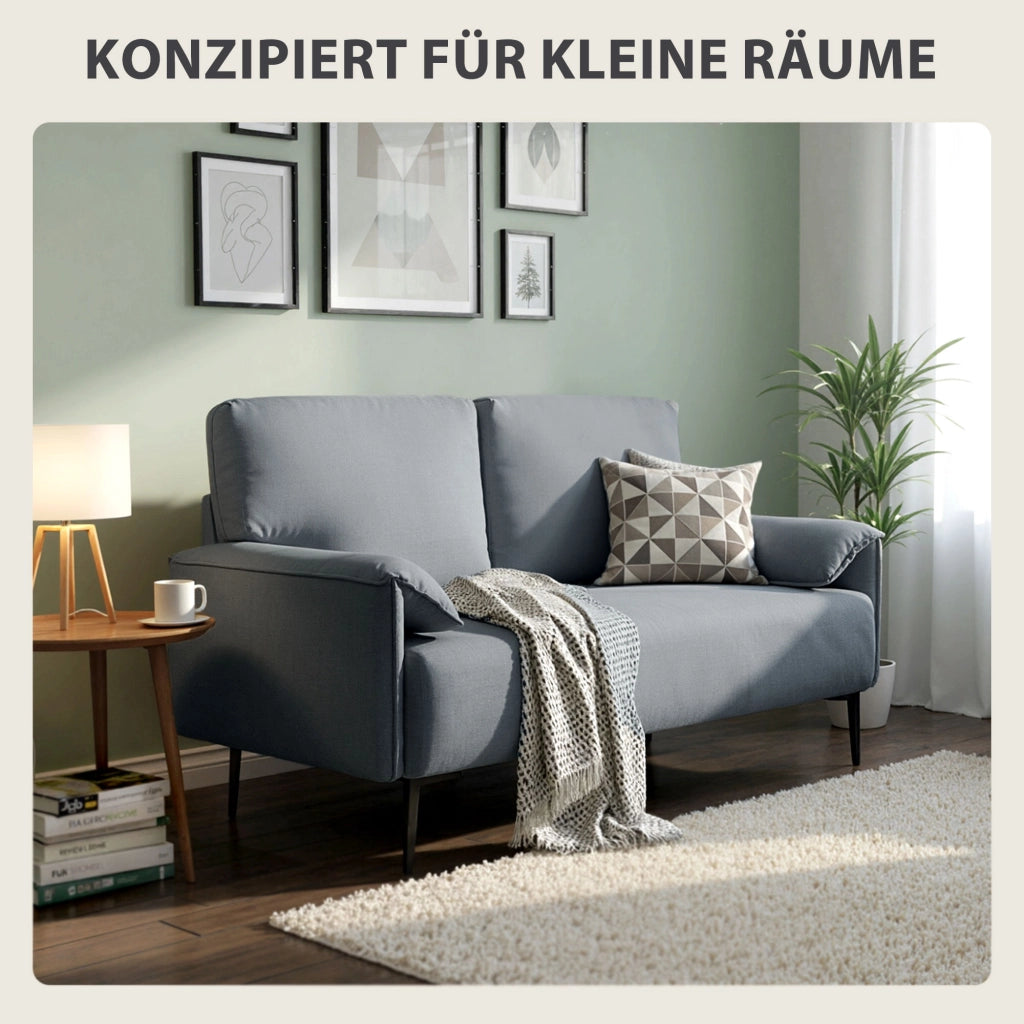 Divano 2 posti in velluto ¨C Xylo ¨C Nero con cuscini spessi