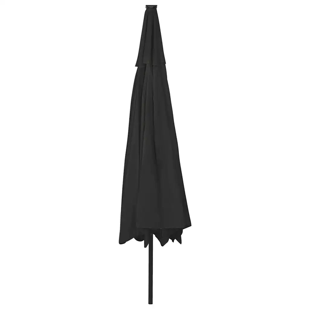 Ombrellone da Giardino con Luci LED 400 cm Nero 312536
