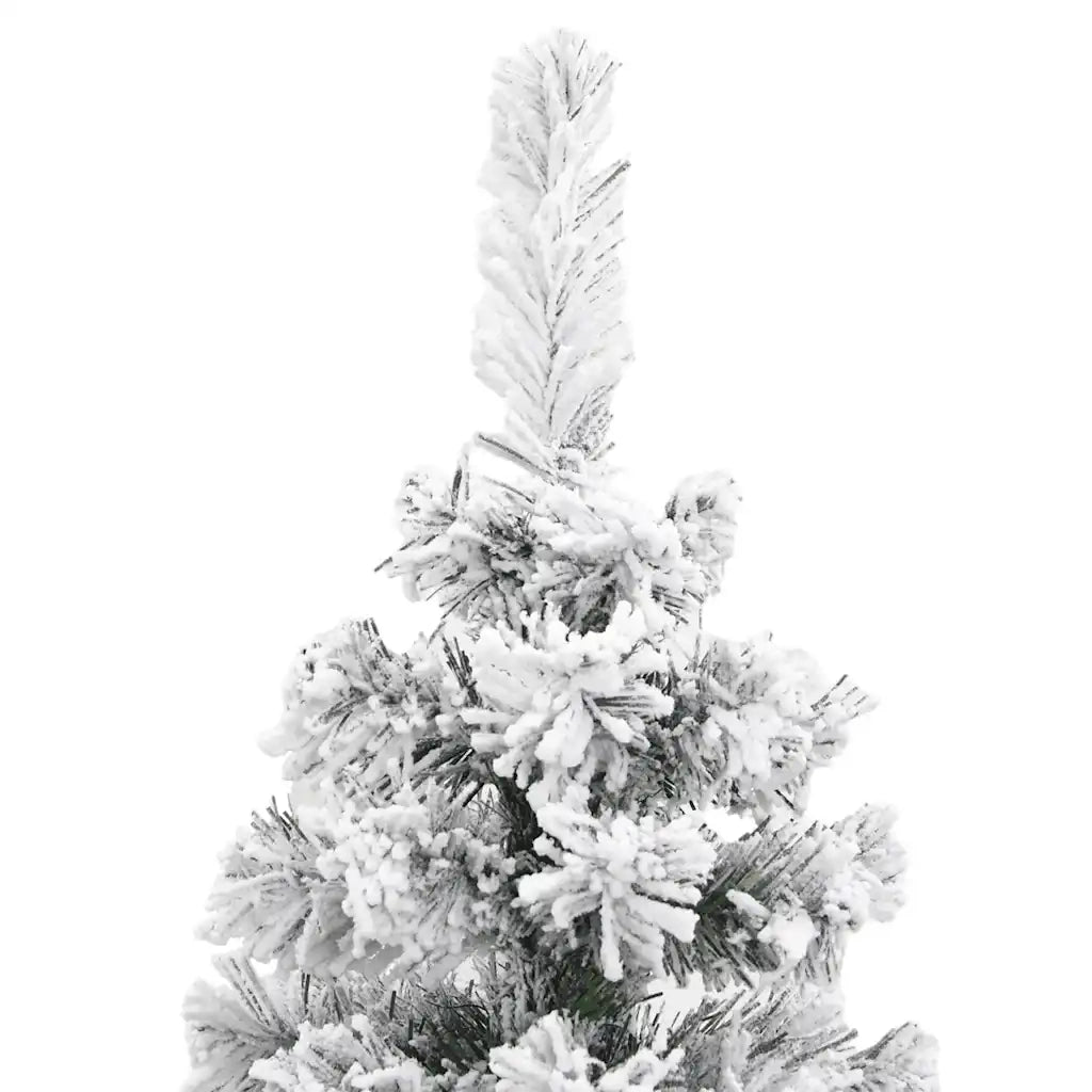 Albero di Natale Sottile con Neve Fioccata Verde 120 cm PVC 329257