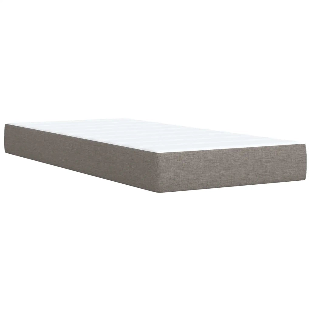 Letto con Box Spring, Materasso e LED Tortora 90 x 200 cm 3451865