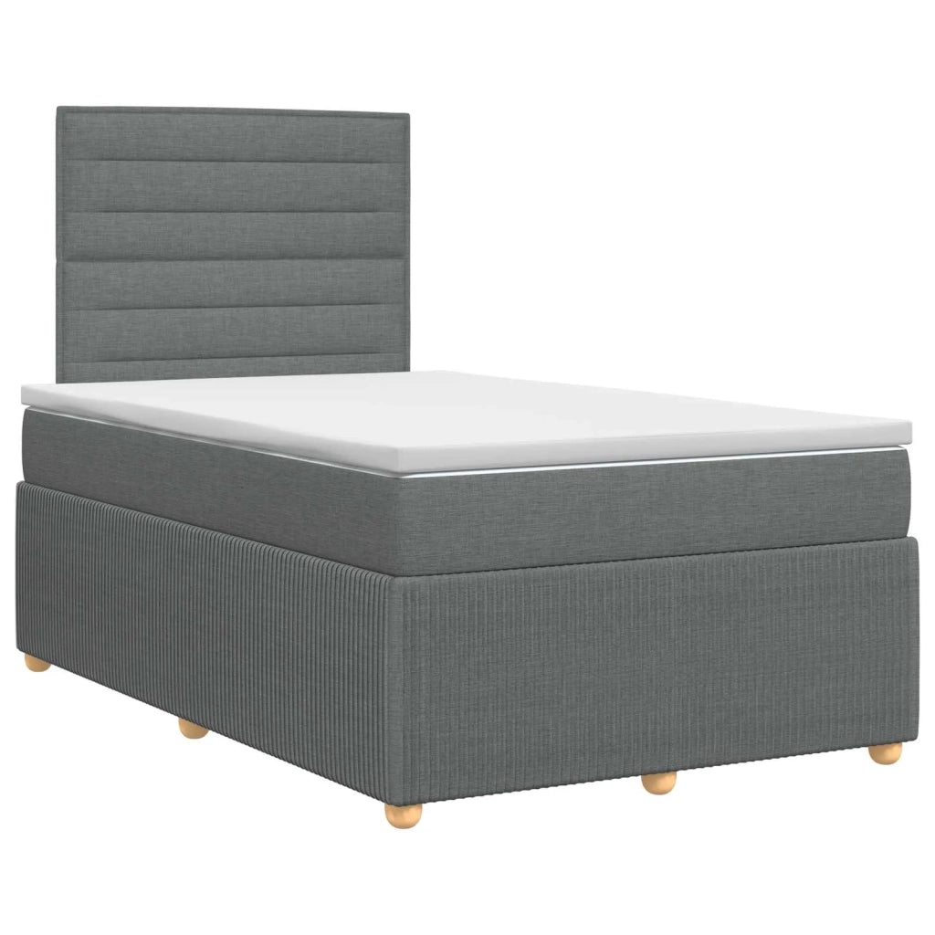 Letto box spring con materasso Grigio Scuro 120 x 190 cm 3454341