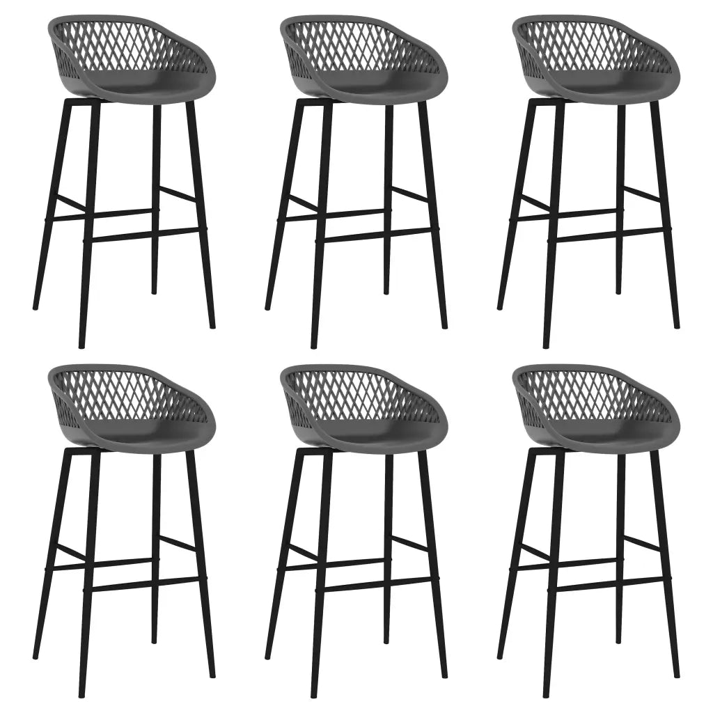 Set da Bar 7 pz Bianco e Grigio 3057447