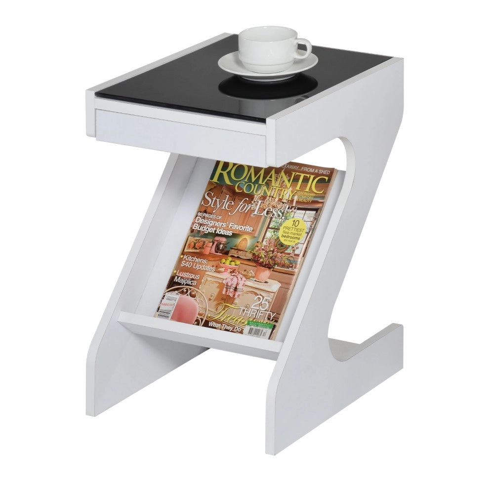 Tavolino da caffè BLAIR (bianco + nero)