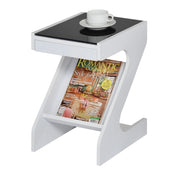 Tavolino da caffè BLAIR (bianco + nero)