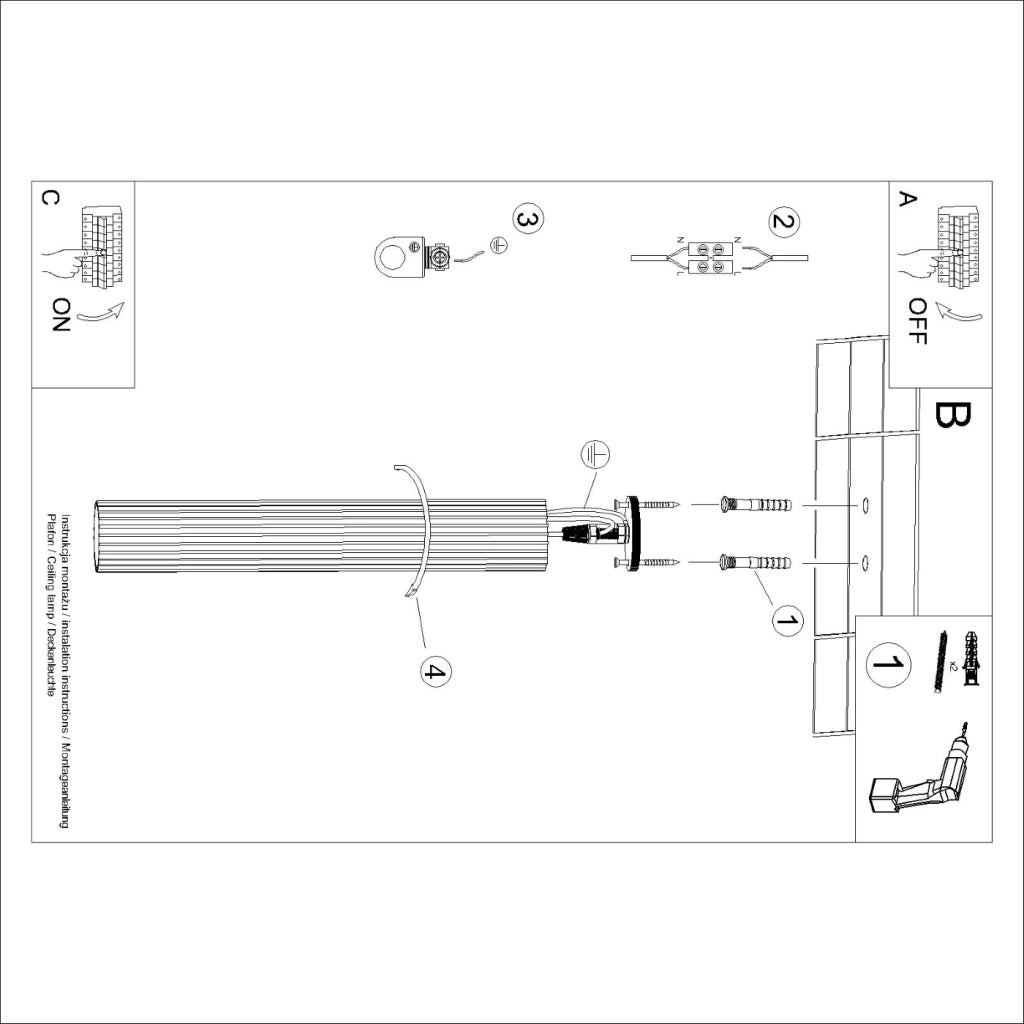 Lampada da soffitto KARBON 60 beige