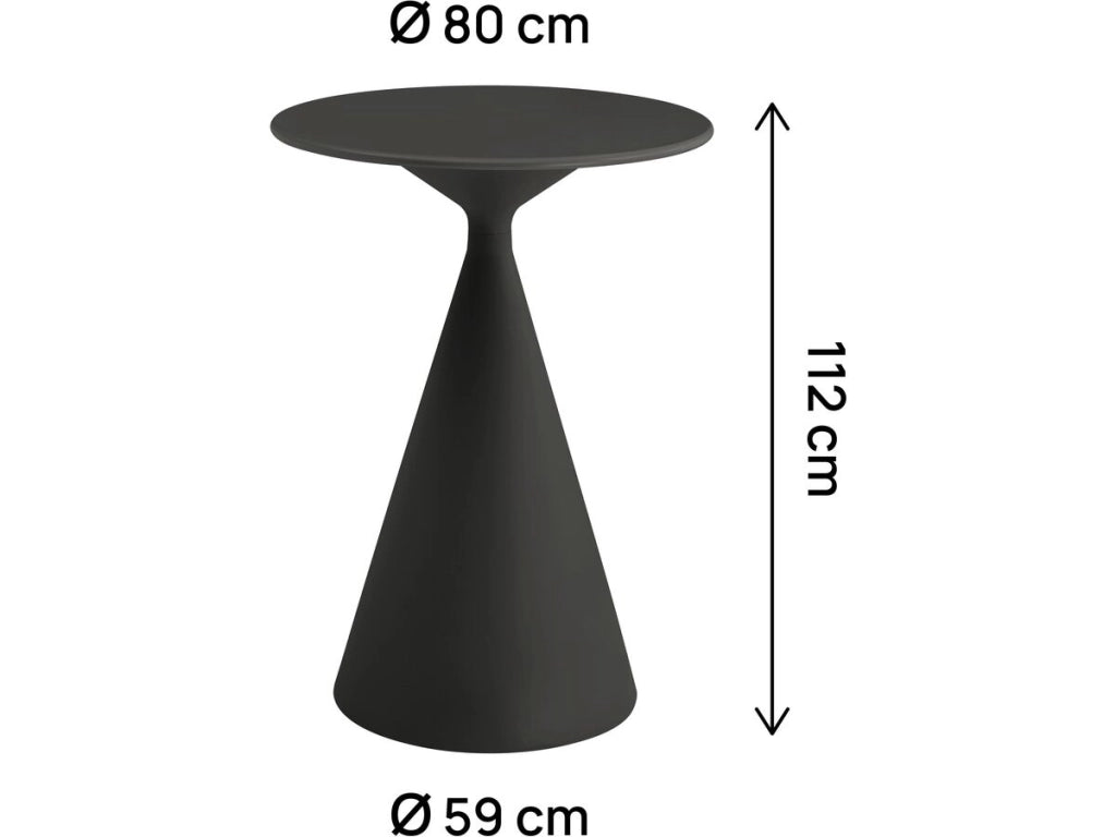 Tavolo bistrot da giardino ⌀80 cm "Néora" - Nero