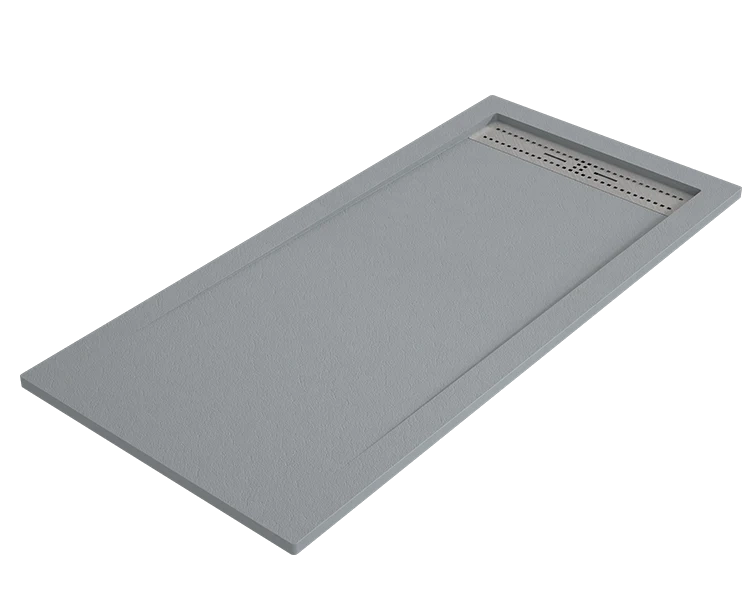 Piatto doccia BIDAI 90x200 cm Cemento griglia in acciaio