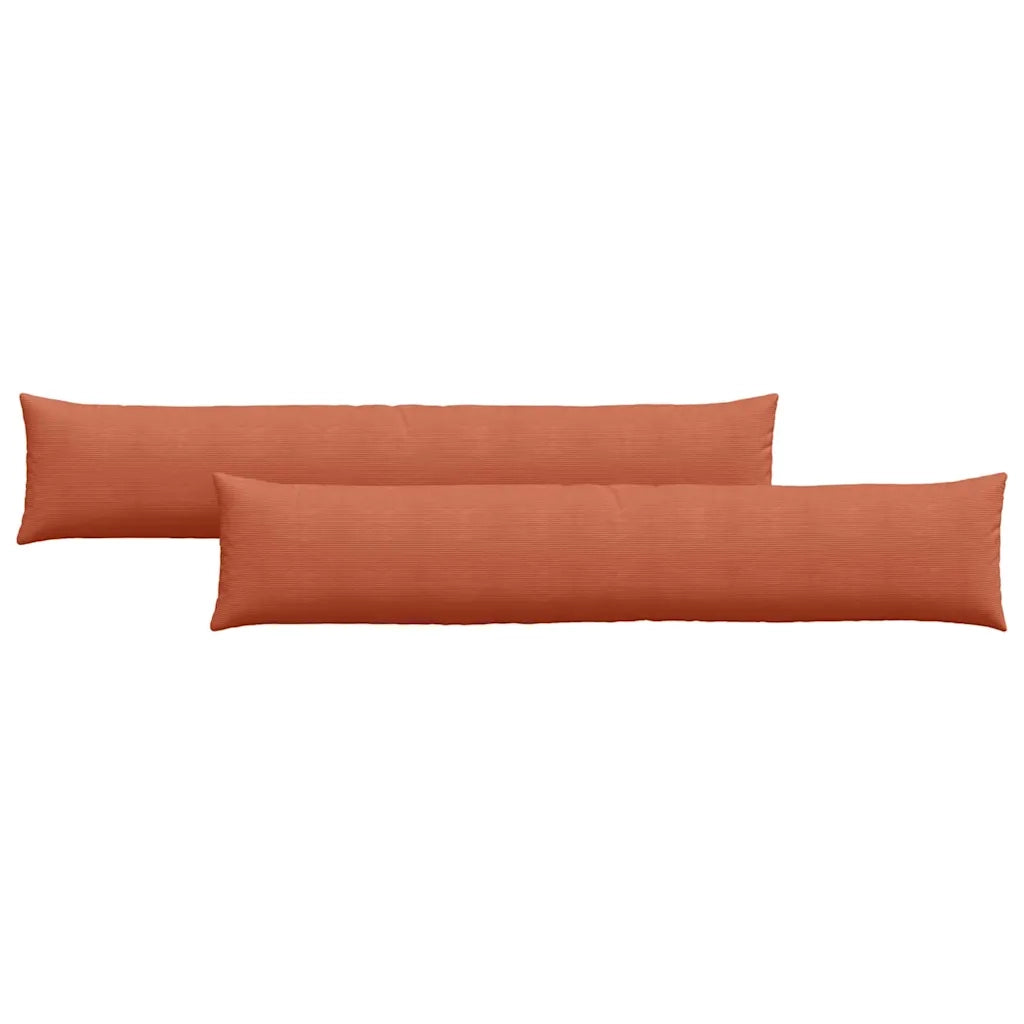 Cuscini da Divano 2 pz-Set di 2 Cuscini per Sofa Rosso Arancio 200 x 40 cm