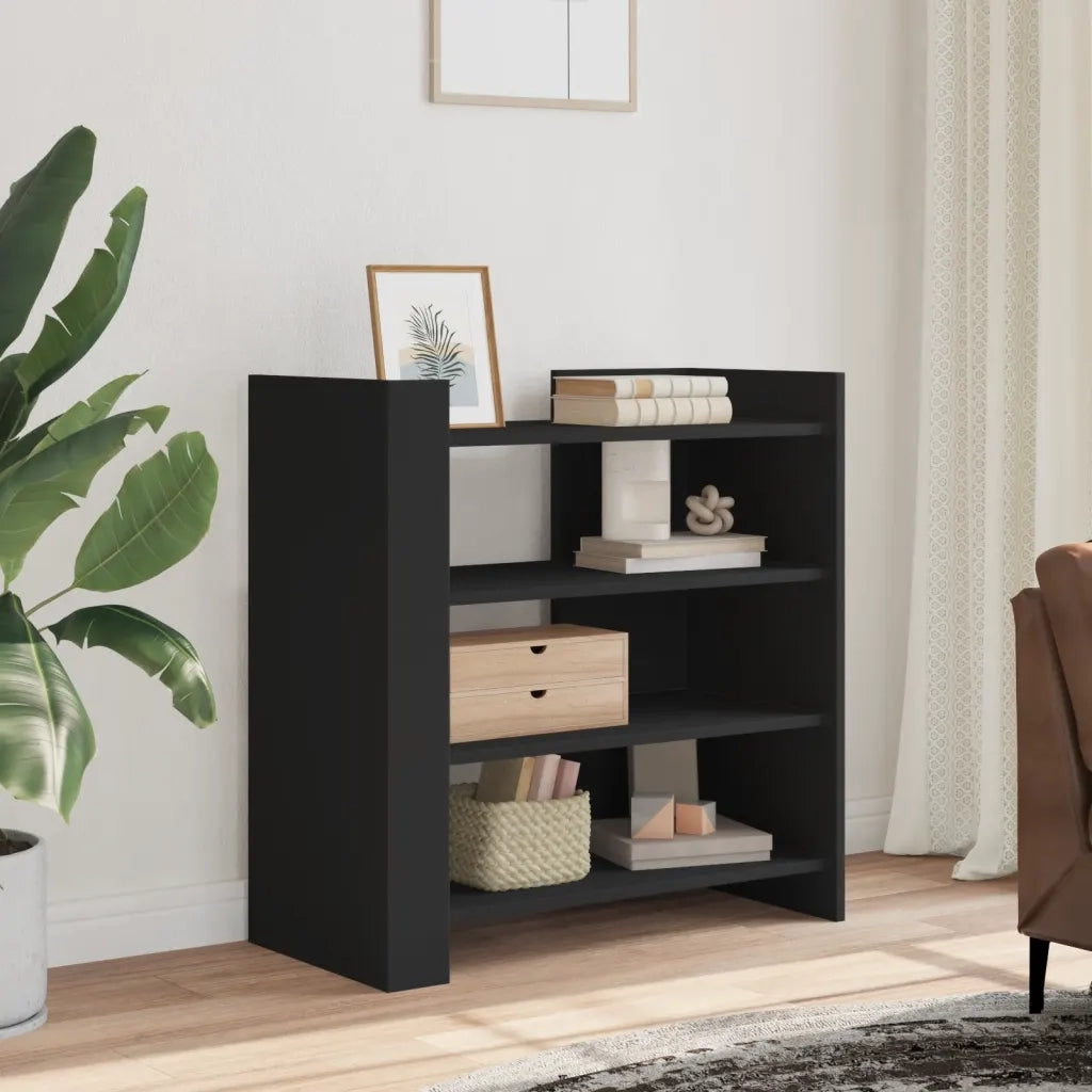 Credenza Nera 73,5x35x75 cm in Legno Multistrato 848389