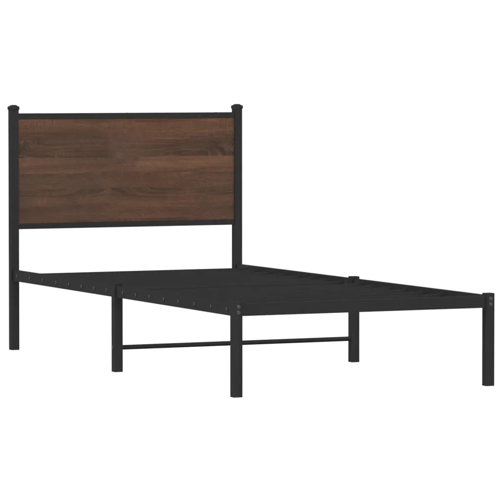 Giroletto senza Materasso in Metallo Rovere Marrone 80x200 cm 4007756