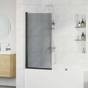 Schermo per Bagno e Doccia Nero 68 x 130 cm Vetro Temperato 42018544