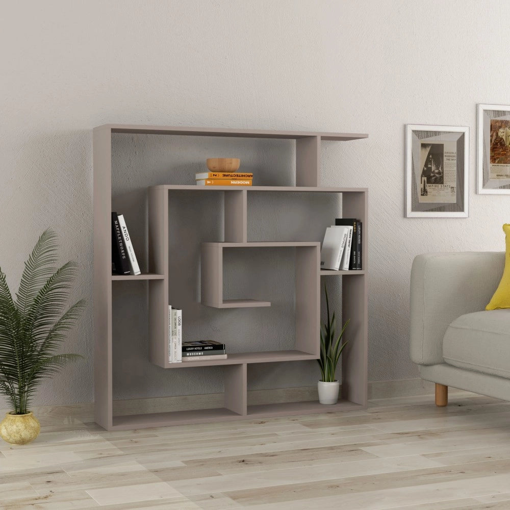 Libreria tortora con 9 ripiani Labirent 125x22x129