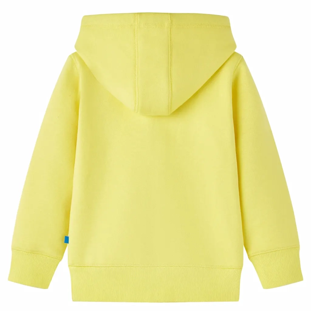 Felpa con Cappuccio e Cerniera per Bambini Giallo Chiaro 92 15121