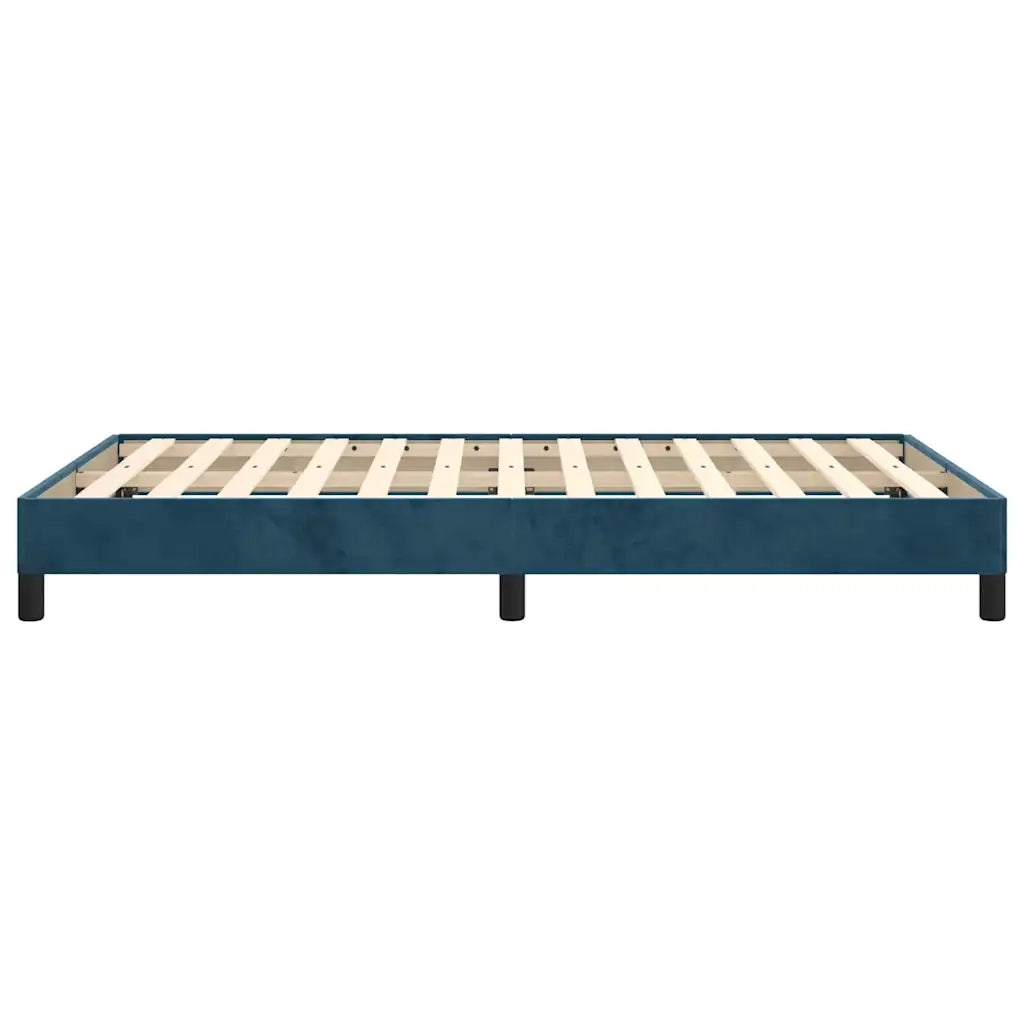 Letto matrimoniale | Letto per adulti | Giroletto senza Materasso Blu Scuro 120x190 cm Velluto