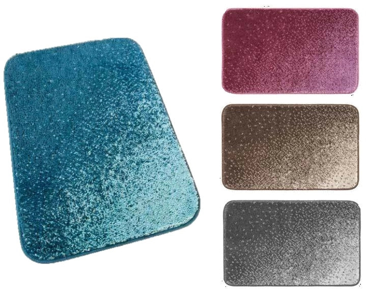 Set 3 Tappeti Tappetini da Bagno Ibisco 4 Colori