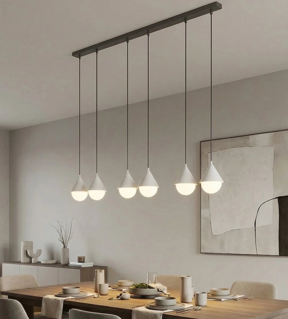 Lampada a sospensione GIRO moderna 6xG9 bianco nero Emibig