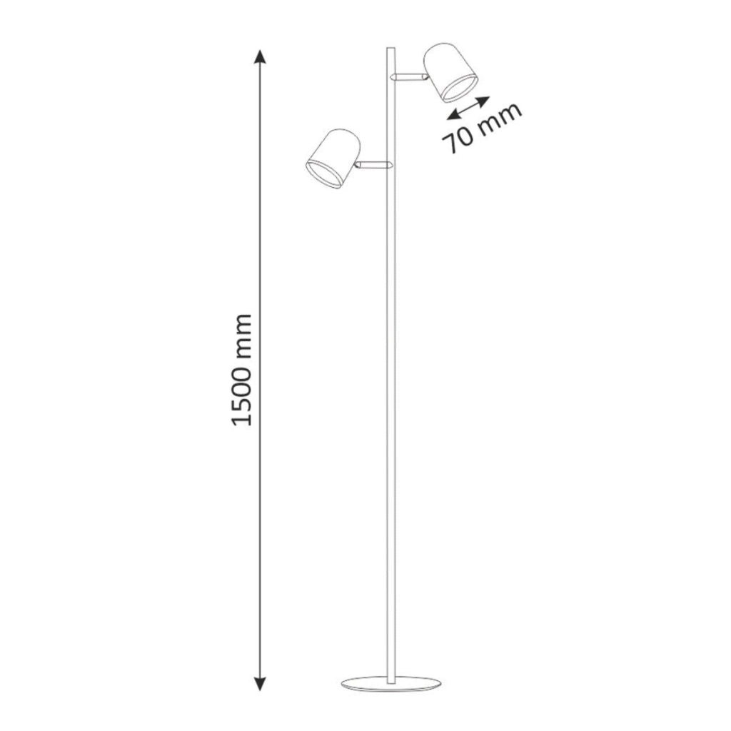 Lampada da terra LED bianca 3000K 880lm Polux RAWI