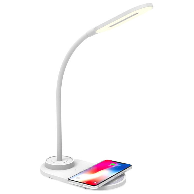 Celly Lampada LED con Caricatore Wireless 10W Mini Bianca