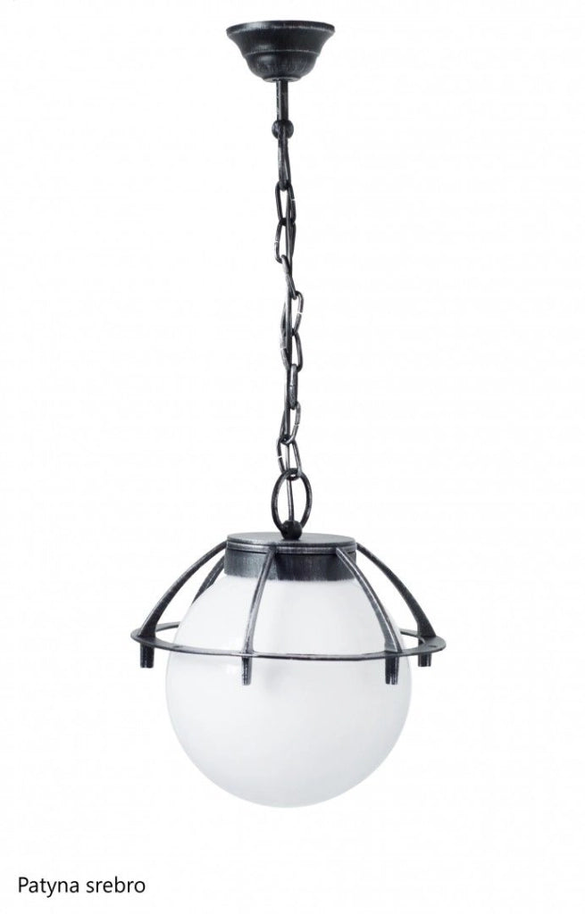 Lampada sospesa esterno sfera Ø25 nera E27 IP43 SU-MA