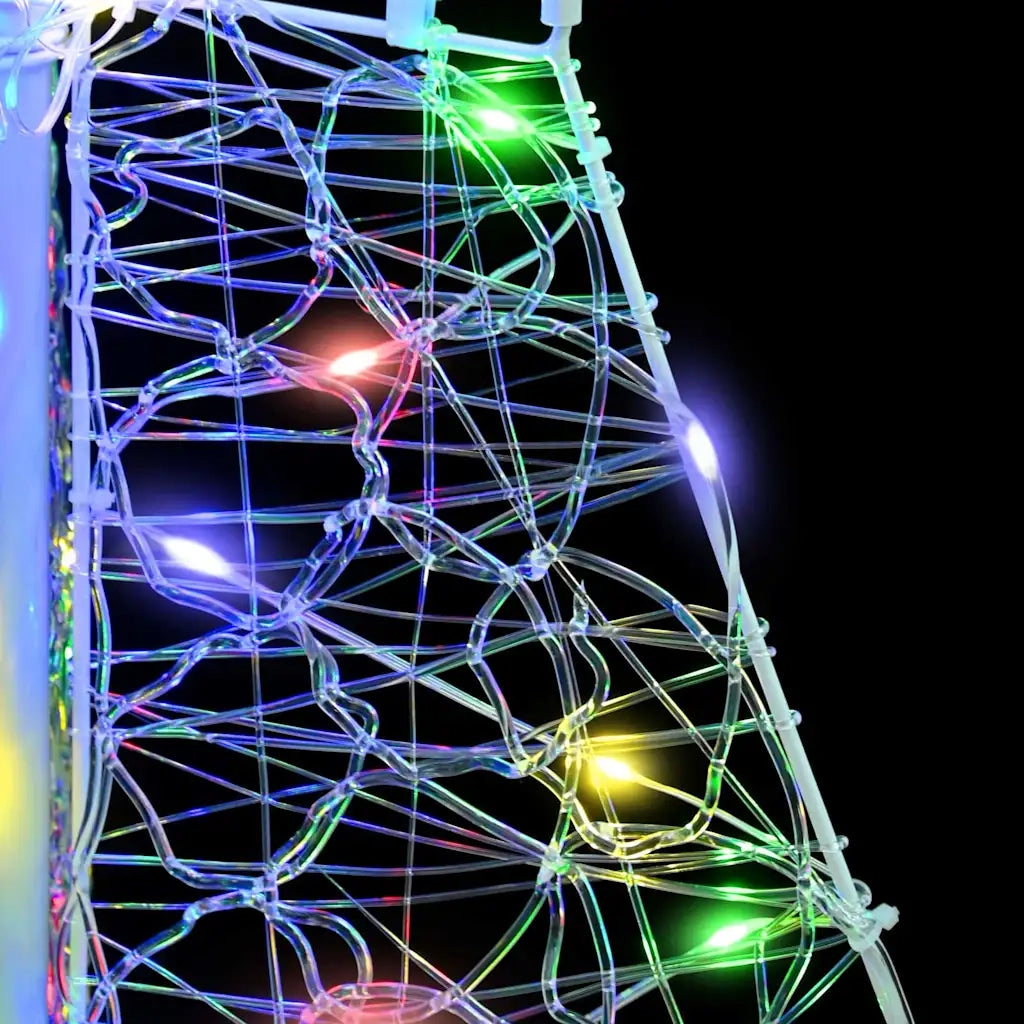 Albero di Natale con 100 LED Multicolore 120 cm Acrilico 42019205