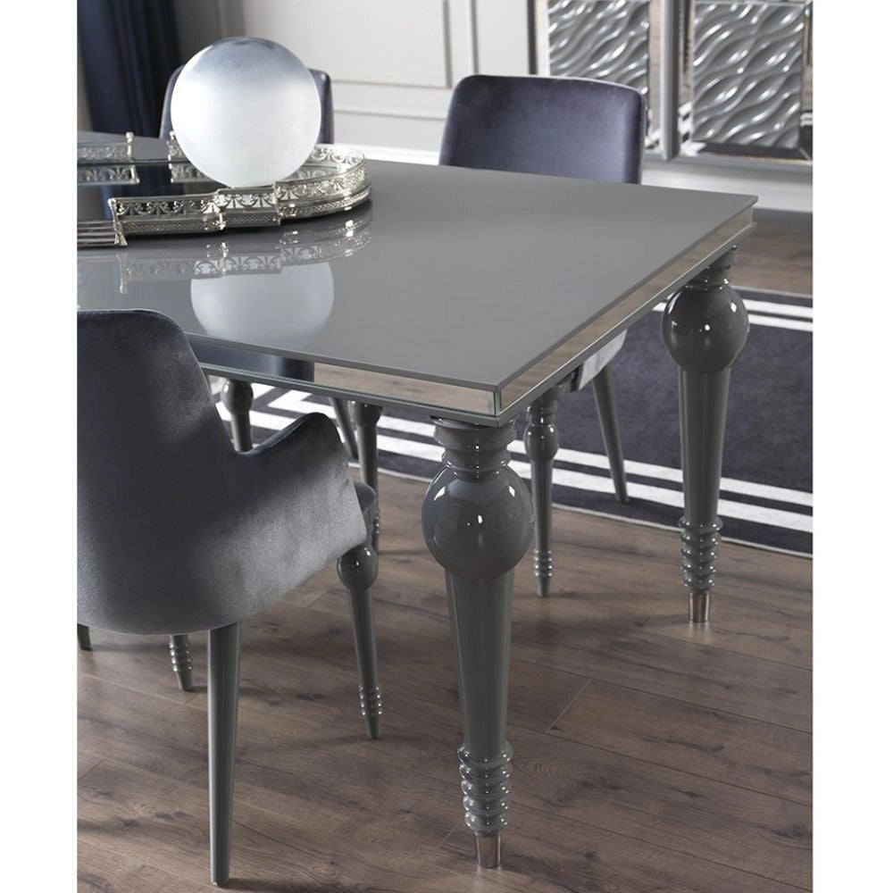 Set 2 Sedie in vellutino grigio con gambe in tinta Zen – Elegante e confortevole