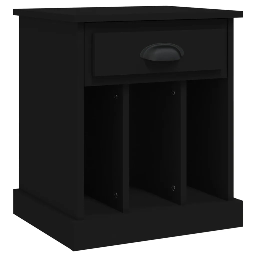 Set di 2 Comodini | Armadio da Notte | Mobiletto da notte Neri 43x36x50 cm