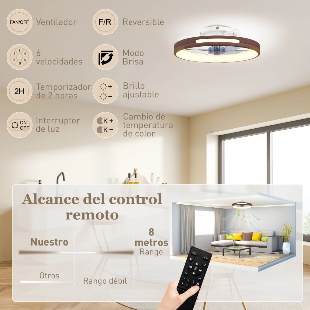 Ventilatore da Soffitto con Luce LED 40W ¨C Minimal ¨C Grigio