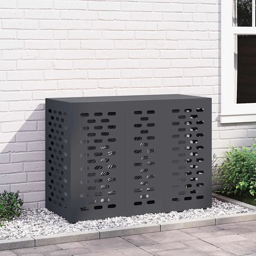 Copertura per condizionatore d'aria Antracite 110 x 50 x 80 cm