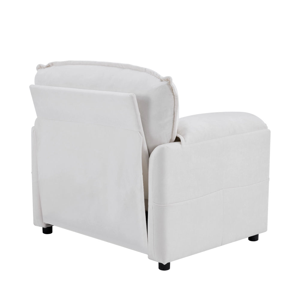 Divano singolo bianco vintage - Zephmum - Tasca doppia lato per spazio ridotto