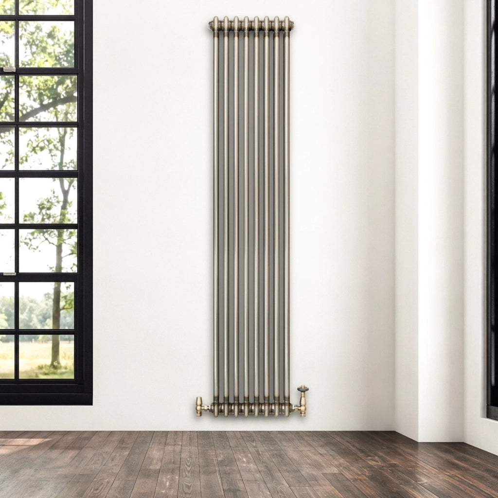 Radiatore 2 Colonne Verticale Metallo Grezzo 1800 x 380 mm TRV