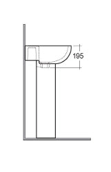 Lavabo sospeso con troppopieno in ceramica Rak Ceramics Orient - Bianco