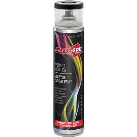 BOMBOLETTA SPRAY ACRILICO UNIVERSALE 600 ML Bianco lucido RAL 9010 - 6 pezzi- AMBROSOL