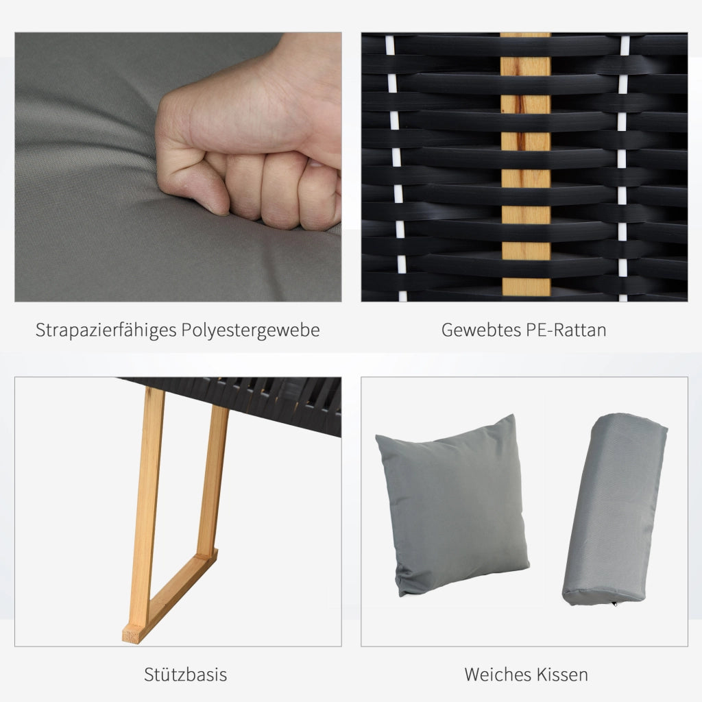 Strandkorb per 2 persone con cuscino ¨C Minimal ¨C grigio chiaro