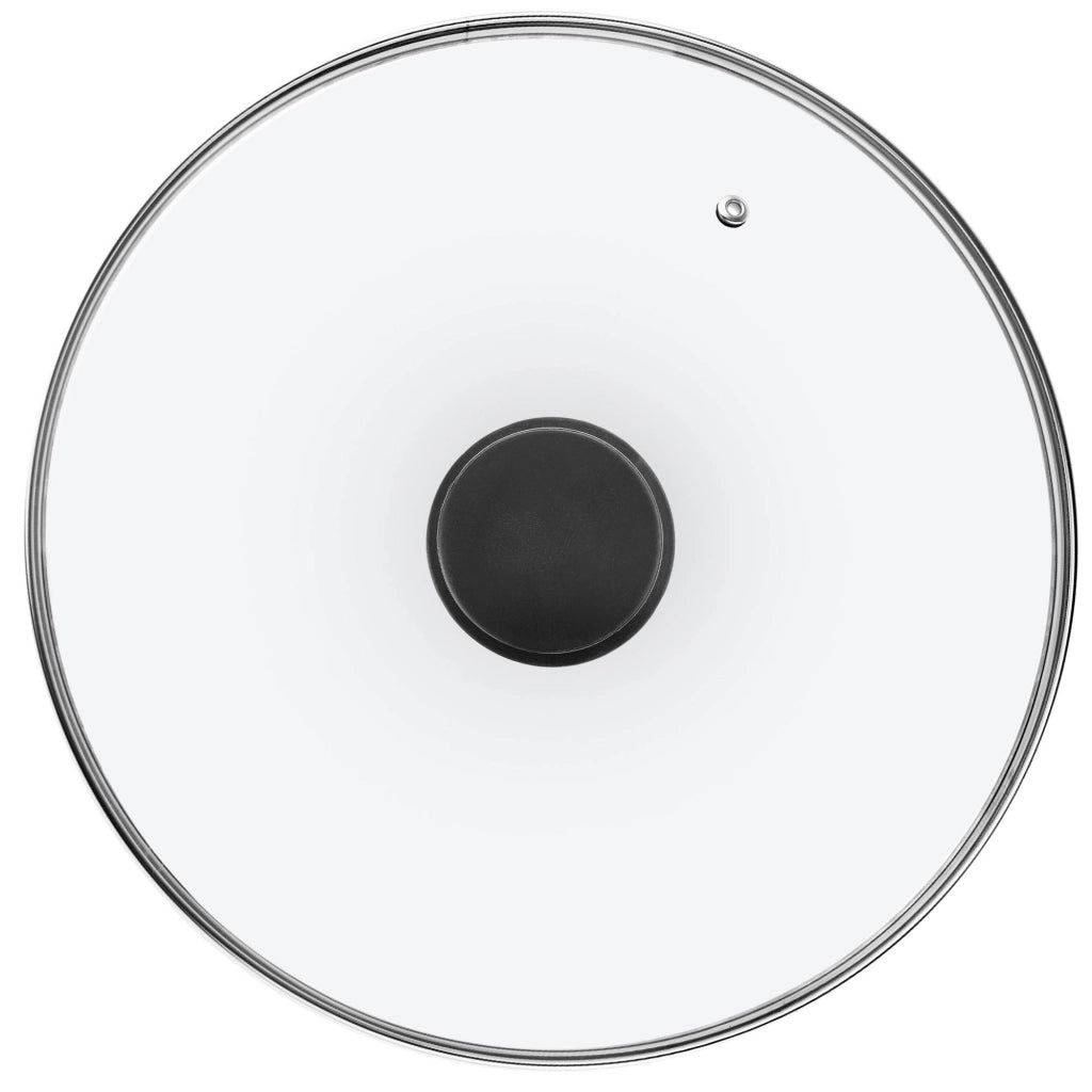 Coperchio in vetro KADAX da 28 cm, universale, resistente al calore, per pentole e padelle.