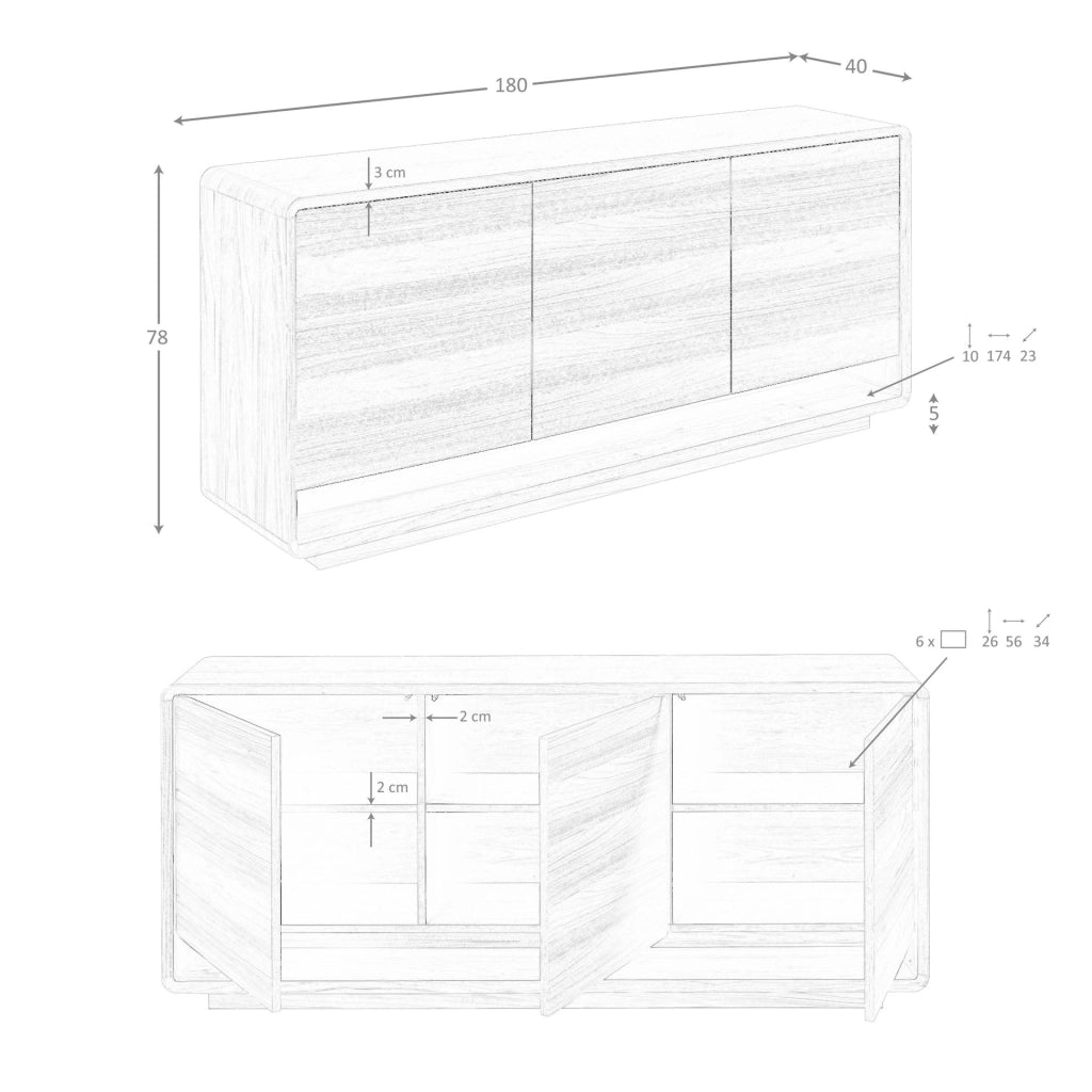 Credenza in noce