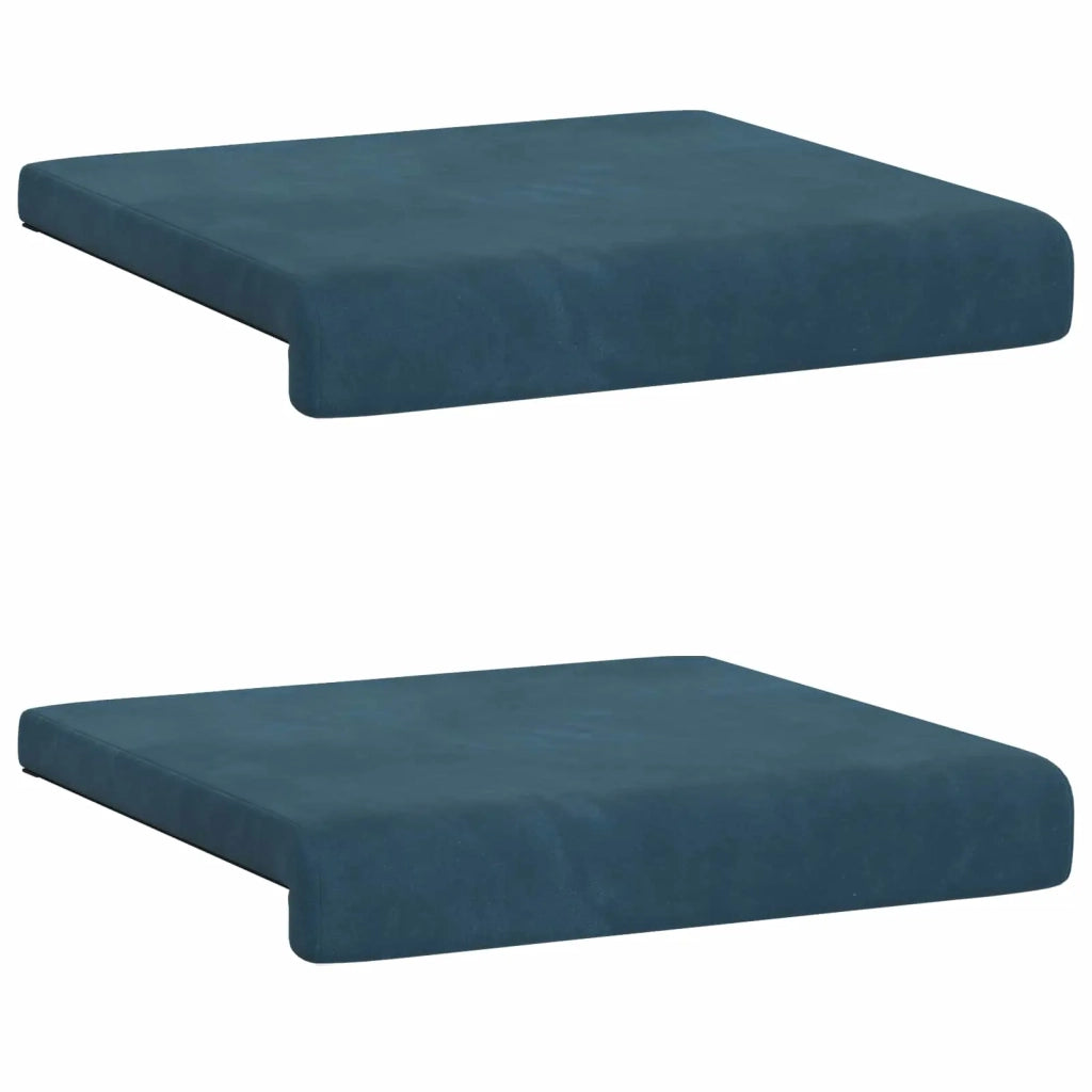 Cuscino per panchina 2 pcs Velluto Blu Profondità 35 cm 42043030