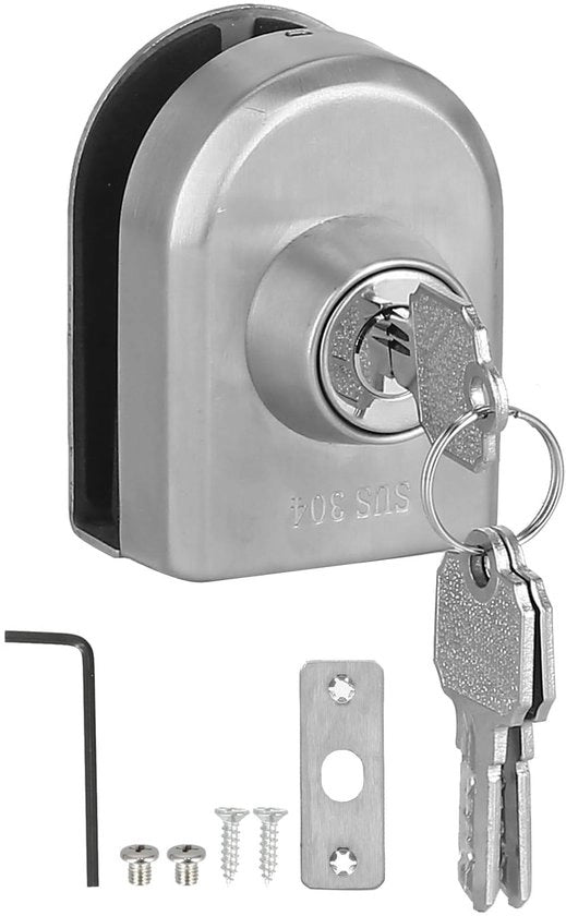 Chiusura scorrevole in acciaio inossidabile - senza cornice - dispositivo di sicurezza - antintrusione - duraturo - finitura liscia - chiusura scorrevole in vetro