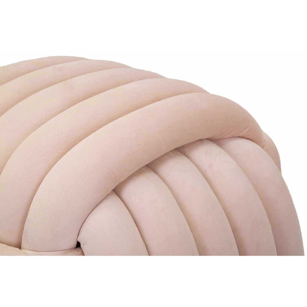 Pouf Gomitolo 5, Rosa, Cotone, 45x45x45 cm