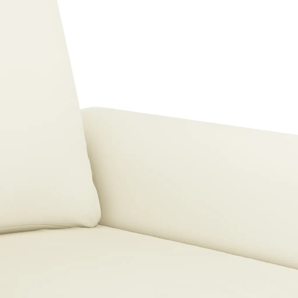 Set di Divani 3 pz con Cuscini Crema in Velluto 3202268